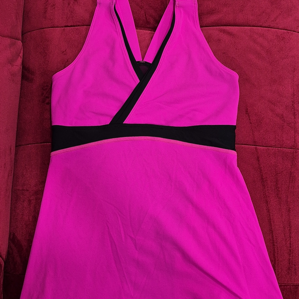 Lululemon Athletica Pink and Black Blouse